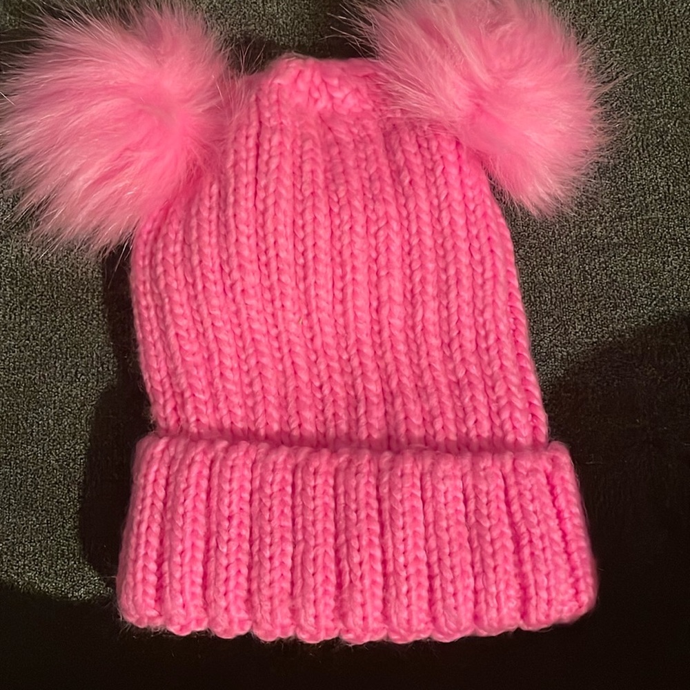 Made for Girls Pink Pom Pom winter hat